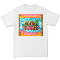 White hello summer Premium Tee - Zillion Design Studio