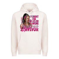 Pale Pink i fought for my life and i won afro woman Premium Hoodie - NancyCooperArtShop