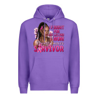 Purple i fought for my life and i won afro woman Premium Hoodie - NancyCooperArtShop