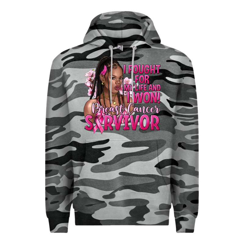 I Fought For My Life And I Won Afro Woman Premium Hoodie by NancyCooperArtShop | Teevron