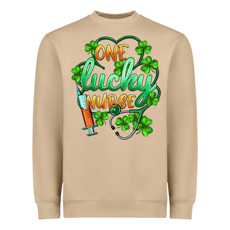 St.patricks One Lucky Nurse Heavyweight Sweatshirt by BarkalooDesign | Teevron