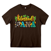 Chocolate Brown blessed nana Heavy Core Tee - Zillion Design Studio