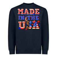 Navy made in the usa Heavyweight Sweatshirt - NancyCooperArtShop