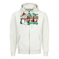 Oatmeal Heather tis the season to sparkle snowman Zipper Hoodie - MaliasSmallBusiness