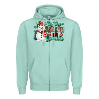 Seafoam tis the season to sparkle snowman Zipper Hoodie - MaliasSmallBusiness