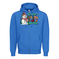 True Royal tis the season to sparkle snowman Zipper Hoodie - MaliasSmallBusiness