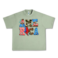 Oil Green america with heart Urban Heavy Tee - AdoDesignShop