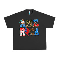 Pigment Black america with heart Urban Heavy Tee - AdoDesignShop