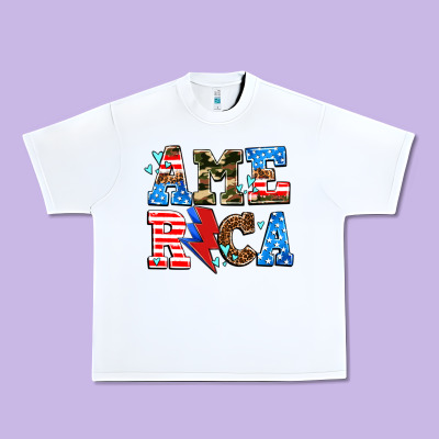 America With Heart Urban Heavy Tee Designed By Adodesignshop