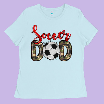 Soccer Dad Ladies Tee Designed By Zillion Design Studio