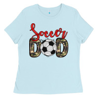 Baby Blue soccer dad Ladies Tee - Zillion Design Studio