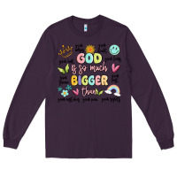 Plum god is so much bigger than malia Long Sleeve Tee - MaliasSmallBusiness