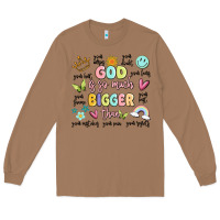 Toasted Coconut god is so much bigger than malia Long Sleeve Tee - MaliasSmallBusiness