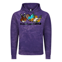 Cloud Purple peace love  bullskull Vintage Hoodie - AdoDesignShop