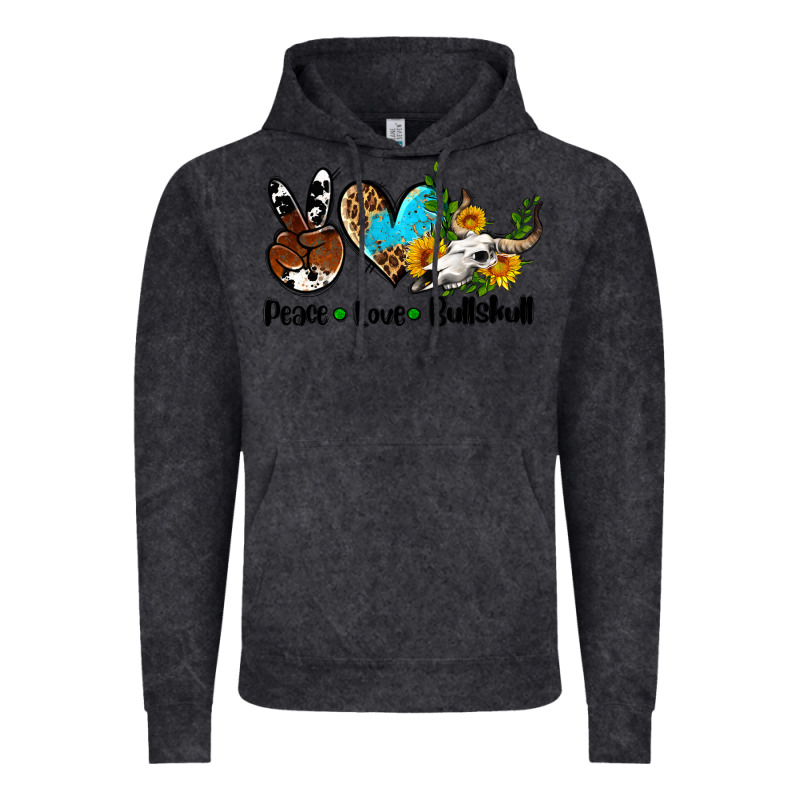 Peace Love  Bullskull Vintage Hoodie by AdoDesignShop | Teevron
