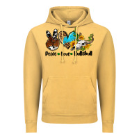 Vintage Mustard peace love  bullskull Vintage Hoodie - AdoDesignShop