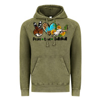 Vintage Olive peace love  bullskull Vintage Hoodie - AdoDesignShop