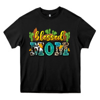 Black blessed mom Heavy Core Tee - Zillion Design Studio