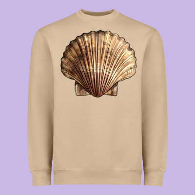 Japanese Scallop Shell Heavyweight Sweatshirt Designed By Lillyallendesigns