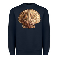Navy Japanese Scallop Shell Heavyweight Sweatshirt - LillyAllenDesigns