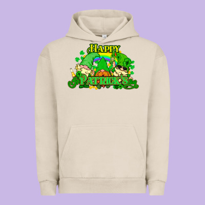 St. Patrick's Day Gnomes Urban Hoodie Designed By Howdyjamesfarm