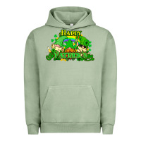 Pigment Oil Green St. Patrick's Day gnomes Urban Hoodie - HowdyJamesFarm
