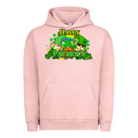 Pigment Salmon St. Patrick's Day gnomes Urban Hoodie - HowdyJamesFarm