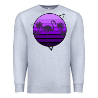 Heather Grey Flamingo Palm Premium Sweatshirt - Bettercallsaul