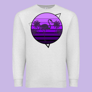 Flamingo Palm Premium Sweatshirt Designed By Bettercallsaul