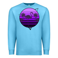 Ocean Blue Flamingo Palm Premium Sweatshirt - Bettercallsaul