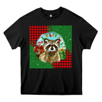 Black christmas raccoon Heavy Core Tee - BarkalooDesign