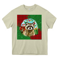 Mossy christmas raccoon Heavy Core Tee - BarkalooDesign