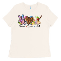 Bone peace love art Ladies Tee - texasbilliewilder