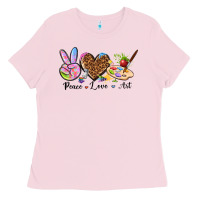 Peace Love Art Ladies Tee | Teevron