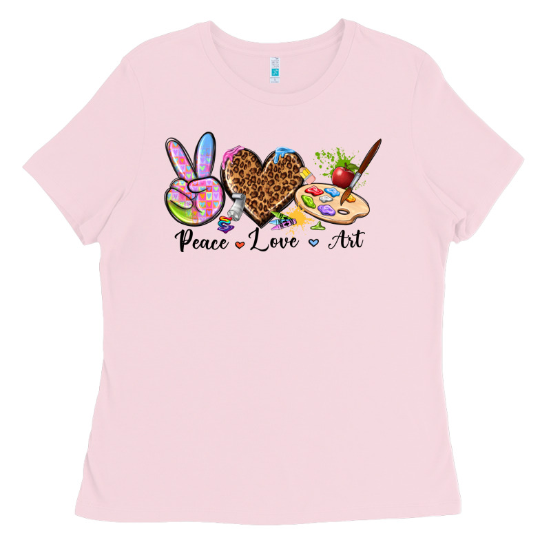 Peace Love Art Ladies Tee by texasbilliewilder | Teevron