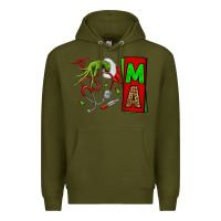 Army Green Christmas Character Nurse Premium Hoodie - NancyCooperArtShop