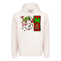 Pale Pink Christmas Character Nurse Premium Hoodie - NancyCooperArtShop