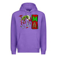 Purple Christmas Character Nurse Premium Hoodie - NancyCooperArtShop