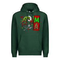 Sports Green Christmas Character Nurse Premium Hoodie - NancyCooperArtShop