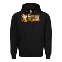 Black pumpkin spice Zipper Hoodie - MaliasSmallBusiness