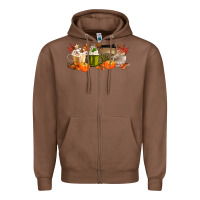 Chestnut pumpkin spice Zipper Hoodie - MaliasSmallBusiness