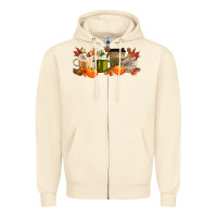 Sandshell pumpkin spice Zipper Hoodie - MaliasSmallBusiness