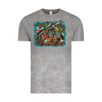 Cloud Rock bucking bronco cowboy rodeo cactus and sunflowers Vintage Tee - Artiststas