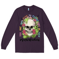 Plum not alive to please Long Sleeve Tee - MaliasSmallBusiness