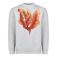 Heather Grey pink venus fan sea coral Heavyweight Sweatshirt - LillyAllenDesigns