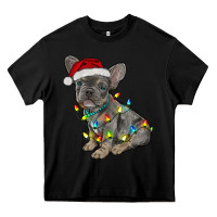 Black christmas french bulldog Heavy Core Tee - RanaPortraitStore