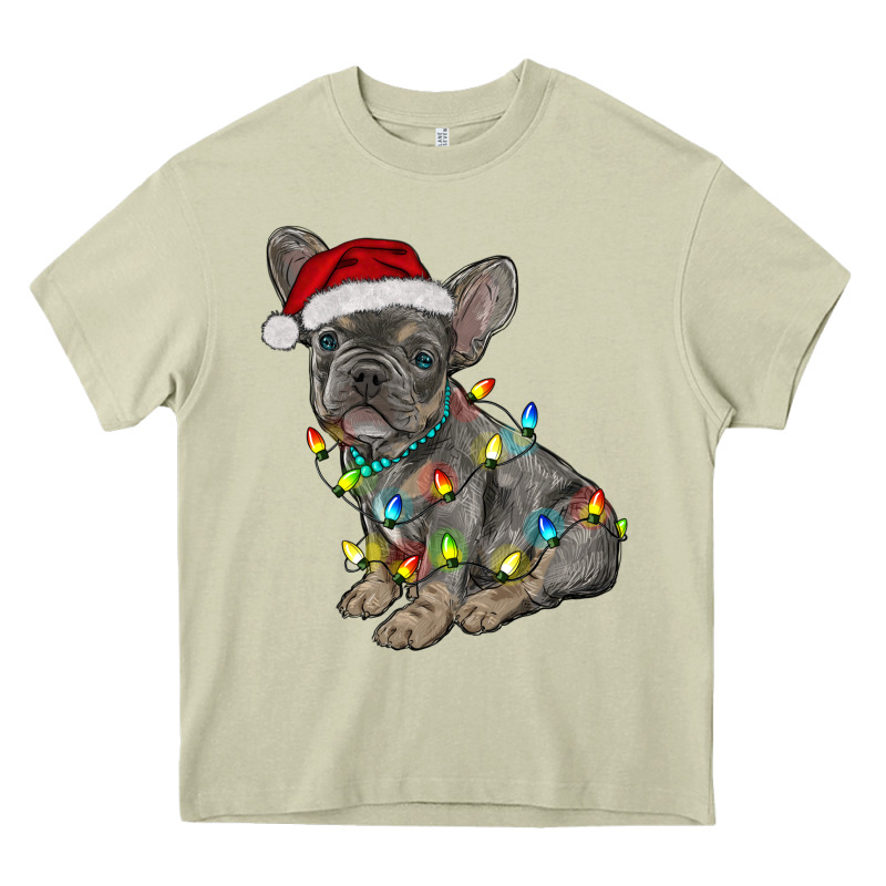 Christmas French Bulldog Heavy Core Tee by RanaPortraitStore | Teevron