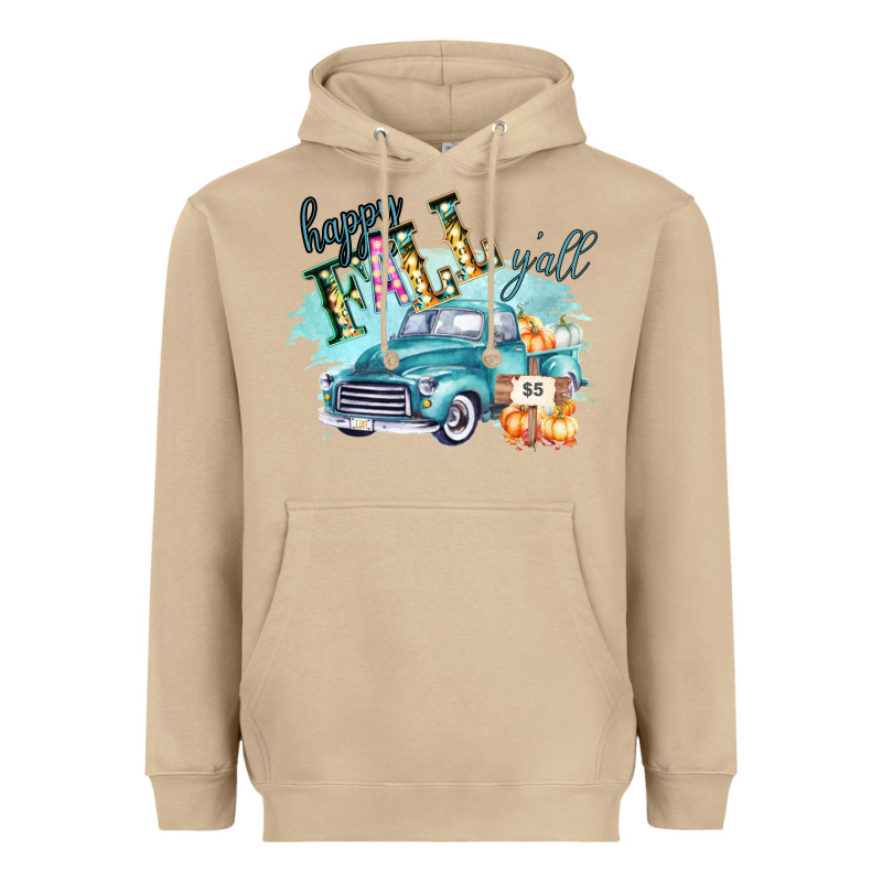 Happy Fall Yall Pumpkin Truck Shirt Heavyweight Hoodie by Bettercallsaul | Teevron