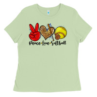 Matcha peace love softball Ladies Tee - Zillion Design Studio