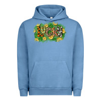 Pigment Pebble Blue Western lucky St. Patrick's Day Urban Hoodie - CowGirlArtShop